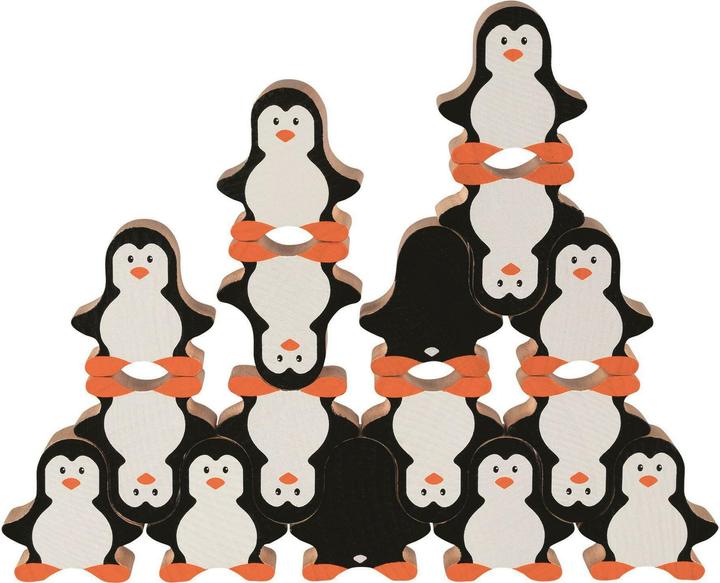 Productafbeelding Goki Houten stapelspel Pinguïn (Meertalig)