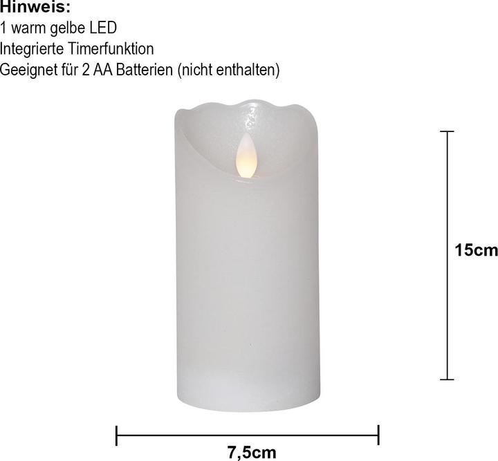 Image du produit Star Trading Bougie pilier LED lumineuse (1 x)