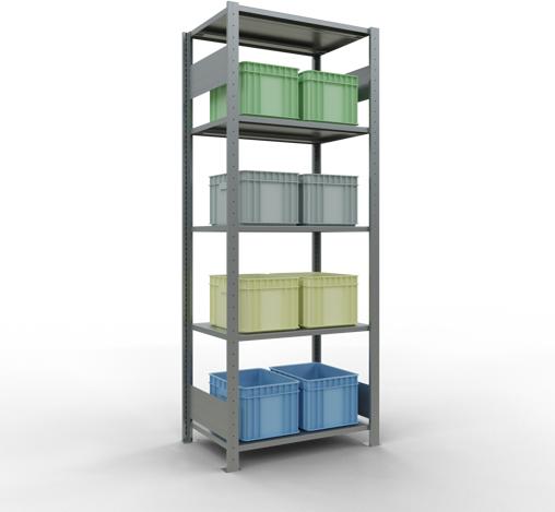 Image du produit Schulte Lagertechnik Système d'étagères de base MULTIplus150 sans boulons avec longerons.