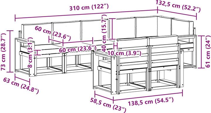 Produktbild vidaXL Outdoor-Sofa