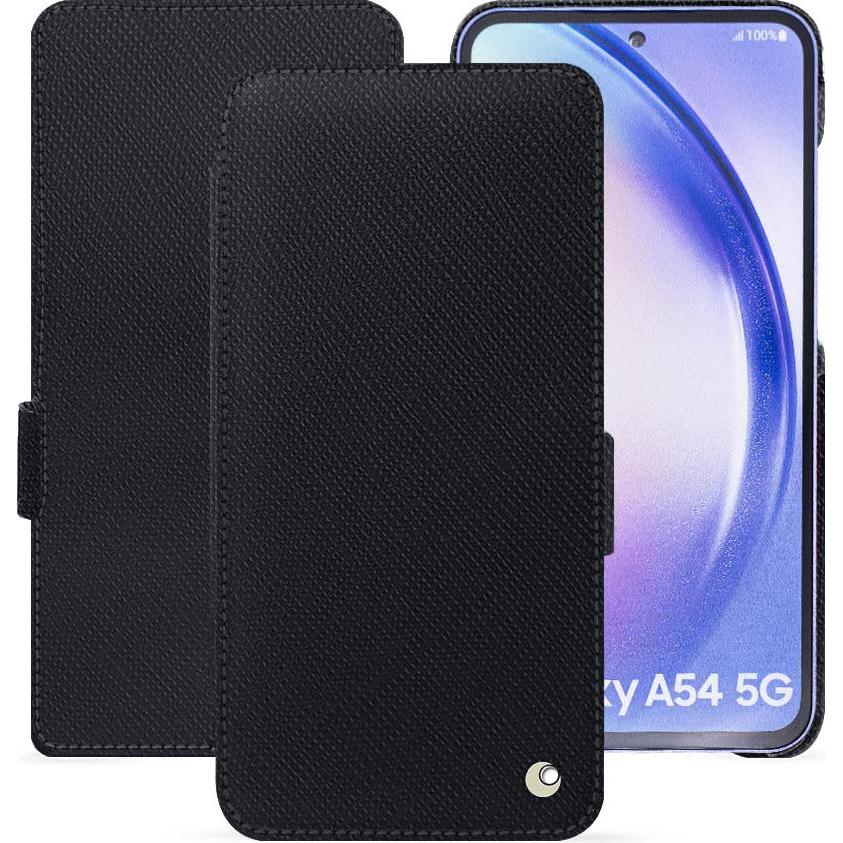 Noreve Lederschutzhülle horizontal (Samsung Galaxy A54 5G), Smartphone Hülle, Schwarz
