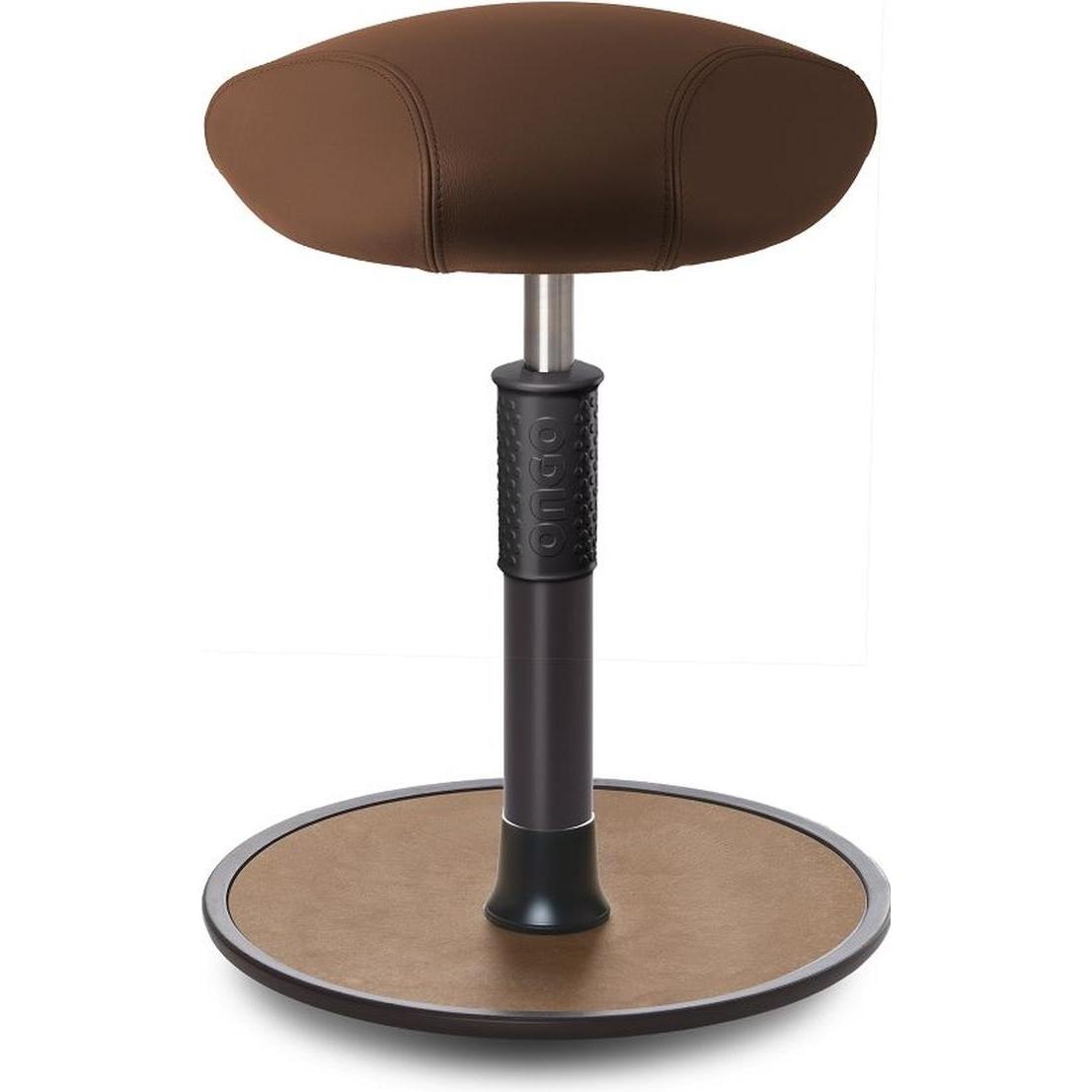 Ongo, Bürostuhl, Sitz- Stehhocker Free Regular Triangel Boxmark Leder Braun schwarz /Natur