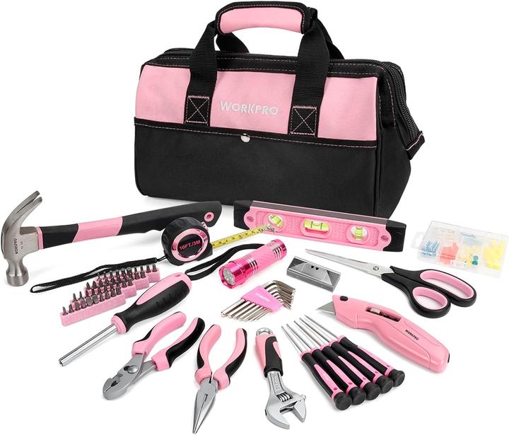 Image du produit Workpro Kit d'outils rose (106 pièces)