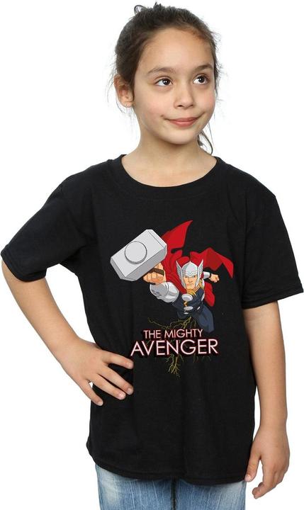 Actual product image Girls Thor The Mighty Avenger Cotton T-Shirt (128)