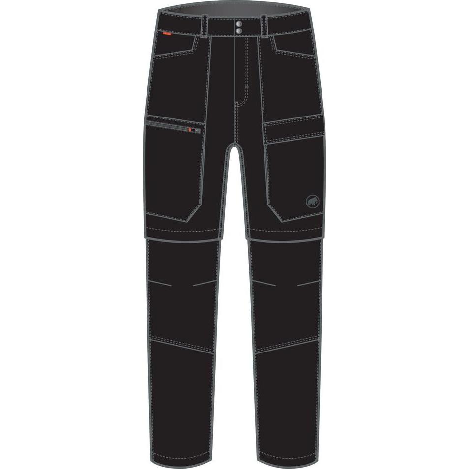 Mammut, Herren, Outdoorhose, Zinal Hybrid Zip Off Pants, Wanderhose (52), Schwarz, 52