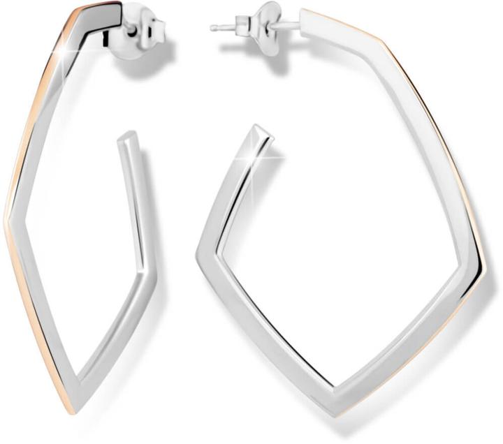 Modesi Silver bicolor earrings M26011