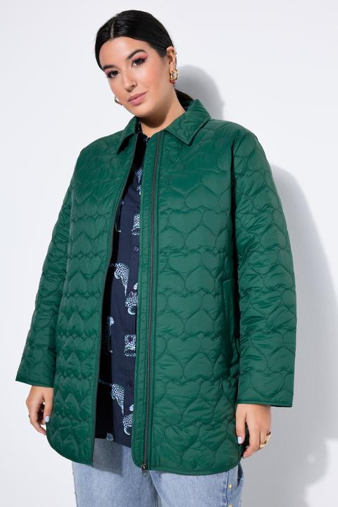 Actual product image Studio Untold Short coat, loose shape, quilted, hearts pattern