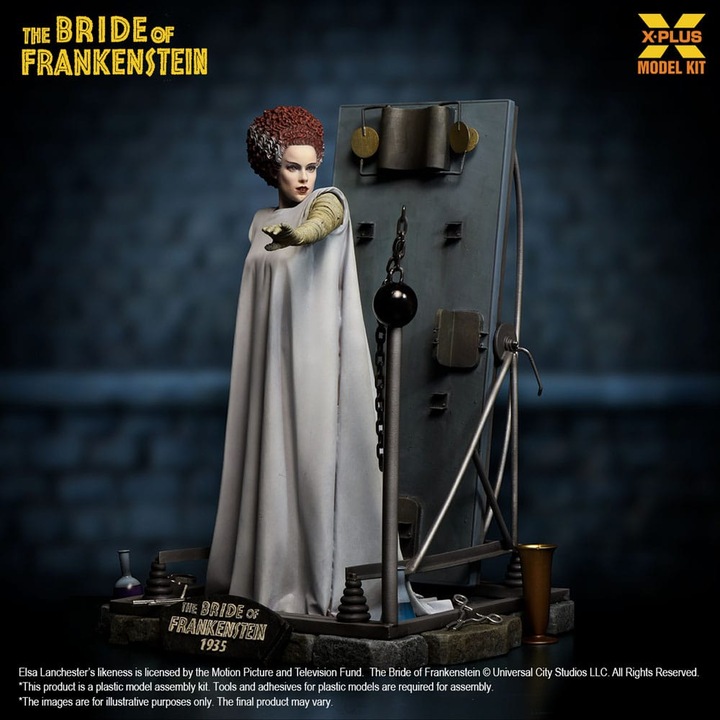 Produktbild X-Plus Frankensteins Braut Plastic Model Kit 1/8 Bride of Frankenstein 21 cm