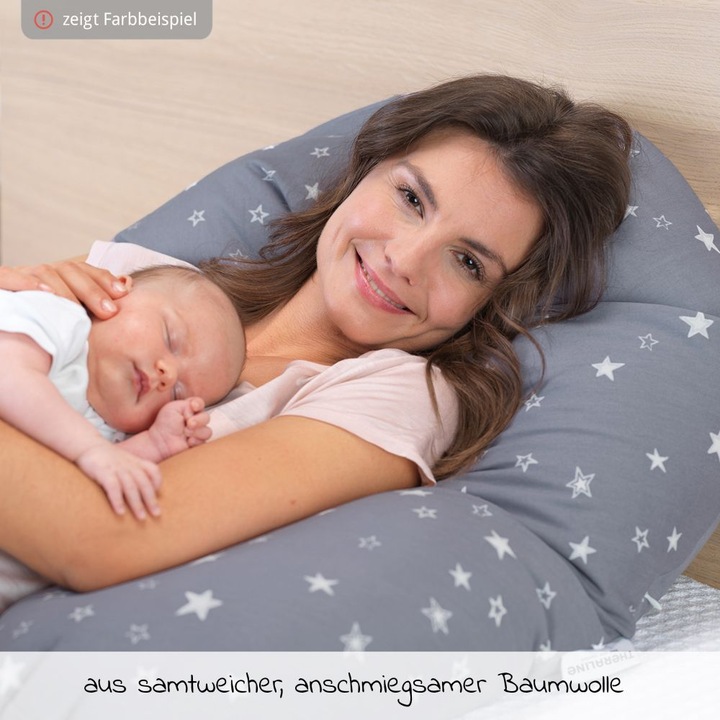 Produktbild Theraline Stillkissen "Das Original" mit Polyester Hohlfaser Füllung inkl. Bezug 190 cm (190 cm)