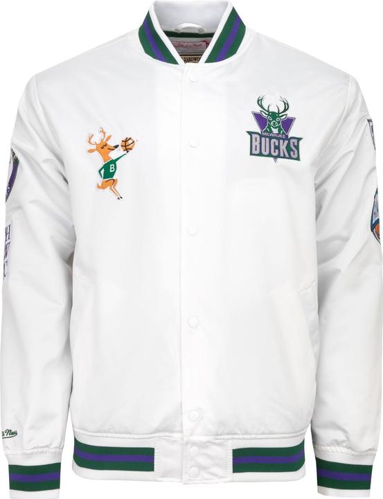 Immagine prodotto Mitchell & Ness Giacca City in raso leggero - Milwaukee Bucks - XXL (XXL)