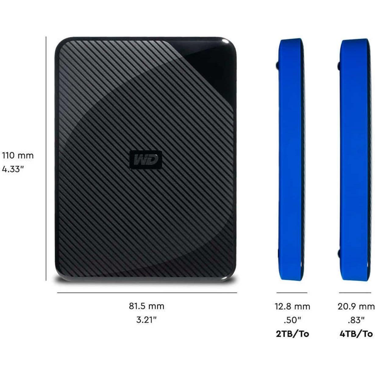 Thumbnail - WD Gaming Drive For PlayStation (4 TB), Externe Festplatte, Blau, Schwarz