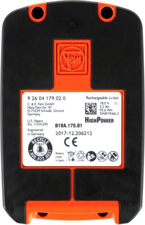 Produktbild Fein Werkzeug-Akku 92604179020 18 V (18 V)