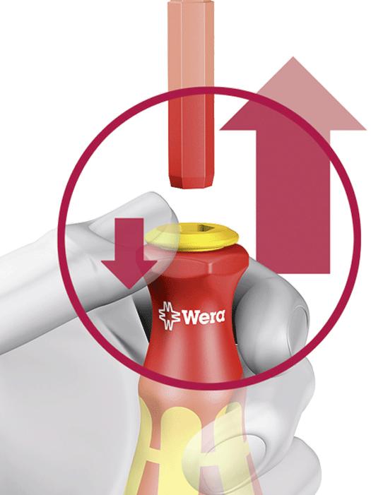 Produktbild Wera VDE Wechselklingen-Set 18teili (Schlitz, Phillipps-Kreuzschlitz (PH), Pozidriv-Kreuzschlitz (PZ), Doppelbart, Aussenvierkant)