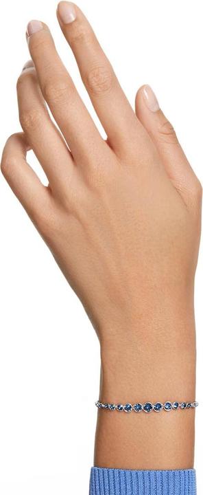 Image du produit Swarovski Emily Bracelet Mixte Rond Bleu (24 cm, Métal Swarovski)