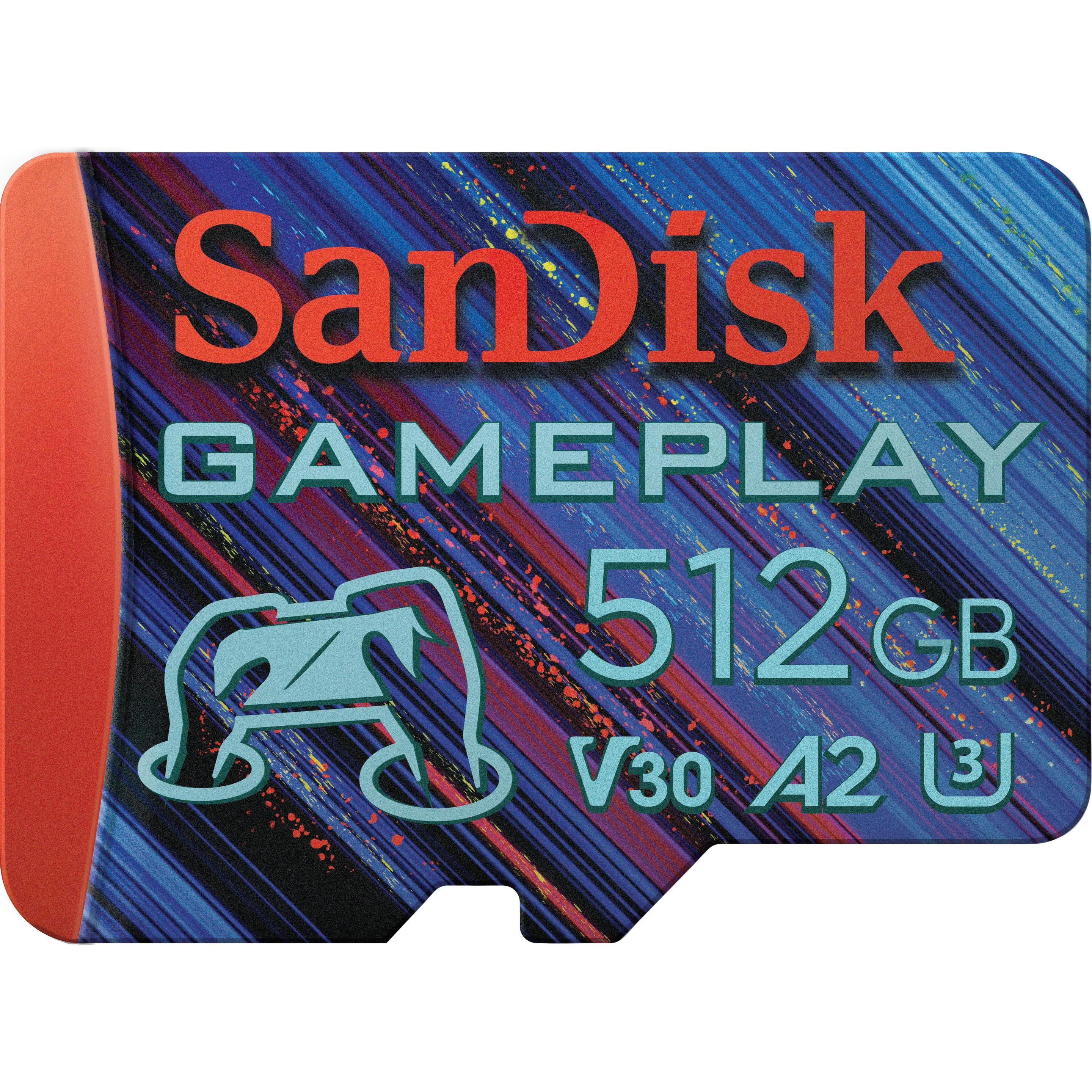 SanDisk Gameplay (512 GB, microSDXC, U3, UHS-I), Speicherkarte, Blau