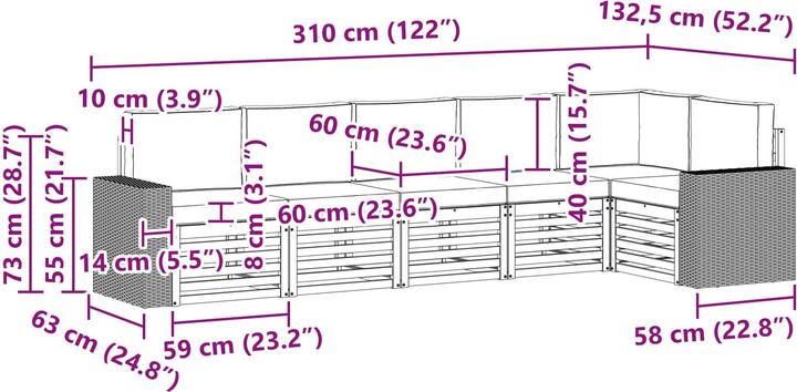 Produktbild vidaXL Outdoor-Sofa