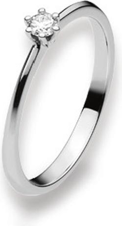 Produktbild Natsumi Schmuck Diamantring Weissgold 18K/750 0.10 ct H si (50, 750/18 K Gold)
