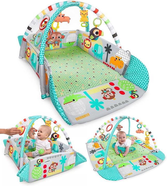 Produktbild Ladanas 5-in-1 Spieldecke mit Spielbogen & Krabbeldecke-Set inkl. Bällen und Spielzeug