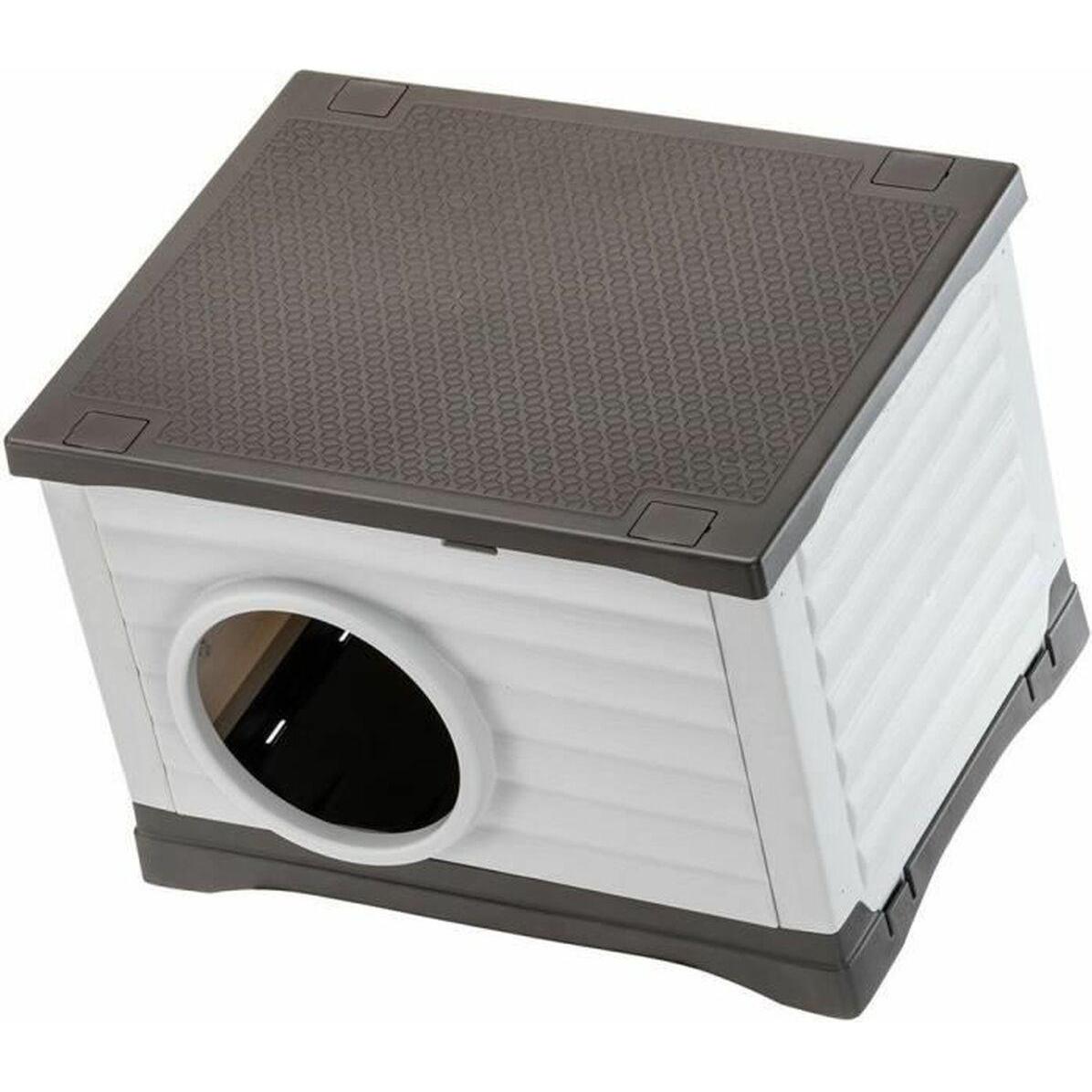 Niche - FERPLAST - PETVILLA 60 - 54 x 43 x 38,5 cm -  Blanc / Gris