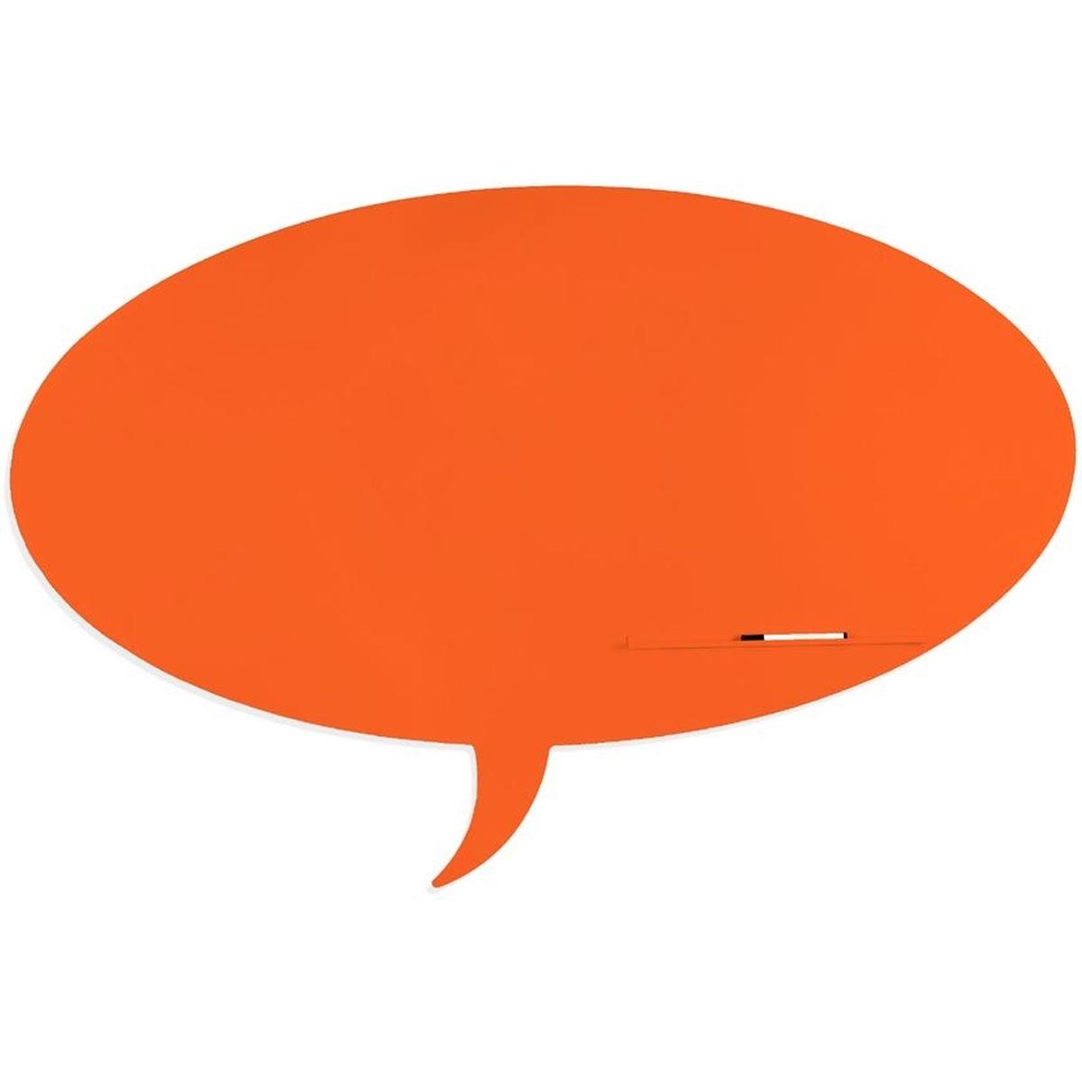 Rocada, Präsentationstafel, Symbol-Tafel Skinshape Sprechblase lackiert 75x115cm RAL 2008 hellrotorange (75 x 115 cm)