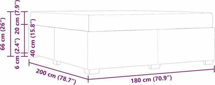 Image du produit vidaXL Modernes Bett (180 x 200 cm)