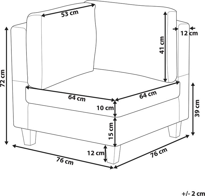 Produktbild Beliani Unstad (Ecksofa, Modular Sofa)