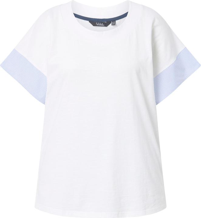 Immagine prodotto Ulla Popken T-shirt dal taglio oversize con righe, scollo a girocollo e mezze maniche (50, 52)