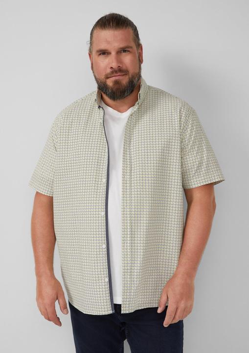 Immagine prodotto s.Oliver Hemd Regular Fit: Gemustertes Kurzarmhemd aus Baumwolle mit Button-Down-Kragen (5XL)