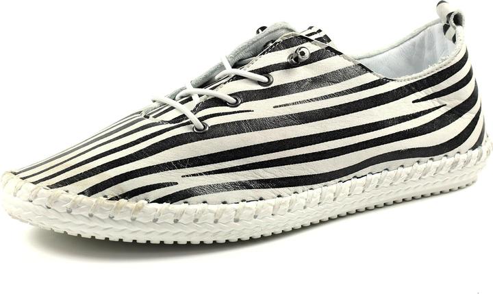 Produktbild Lunar Leinenschuhe St Ives Zebramuster Leder (41)