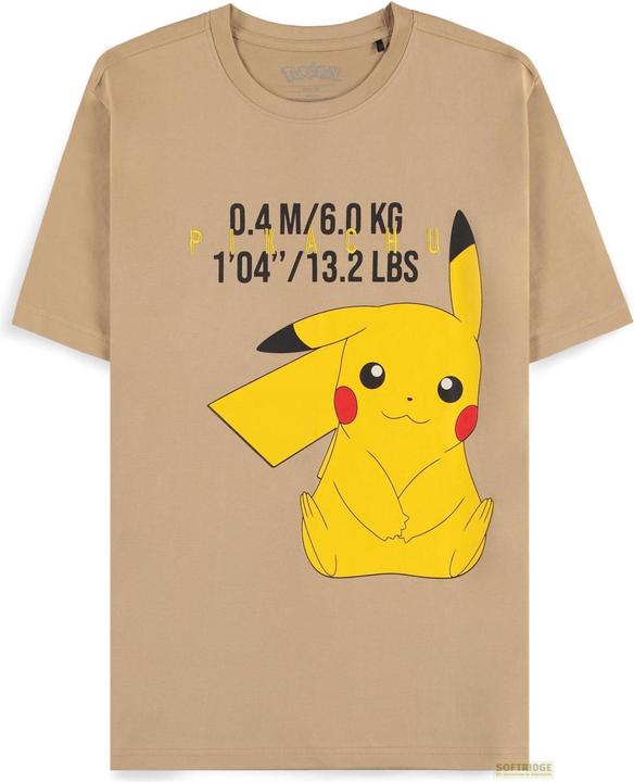 Actual product image Difuzed Pokemon T-Shirt Beige Pikachu Size S (S)