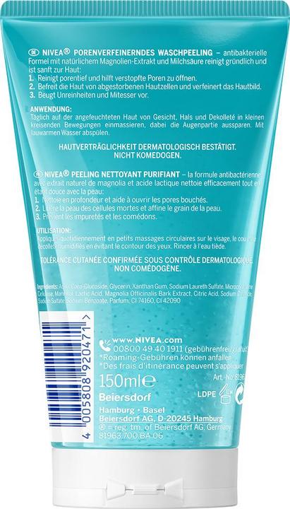 Actual product image NIVEA Porenverfeinerndes Waschpeeling (Cleansing scrub, 150 ml)