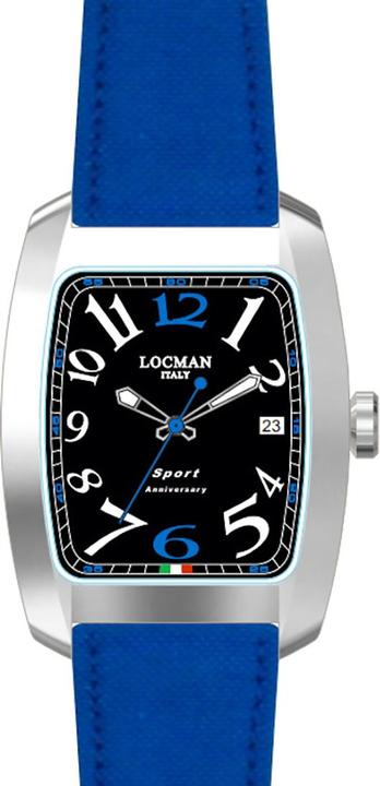 Produktbild Locman Italy Herrenuhr Sport Anniversary blau/schwarz Ref. 0471 (Analoguhr, 37 mm)