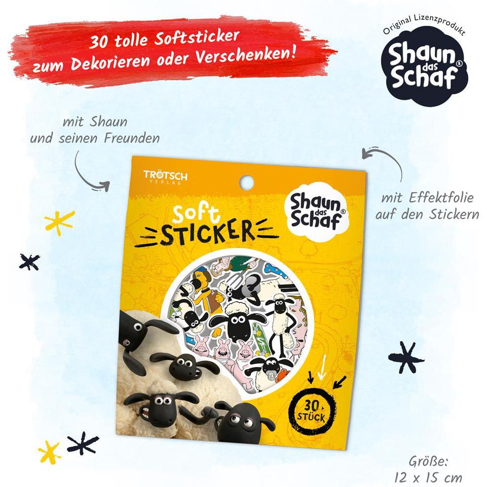 Thumbnail - Trötsch, Sticker, Shaun das Schaf Soft-Sticker