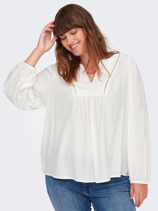 Immagine prodotto Only Vestibilità regolare Scollo a V Polsini elasticizzati Maniche a sbuffo Top Top (46)