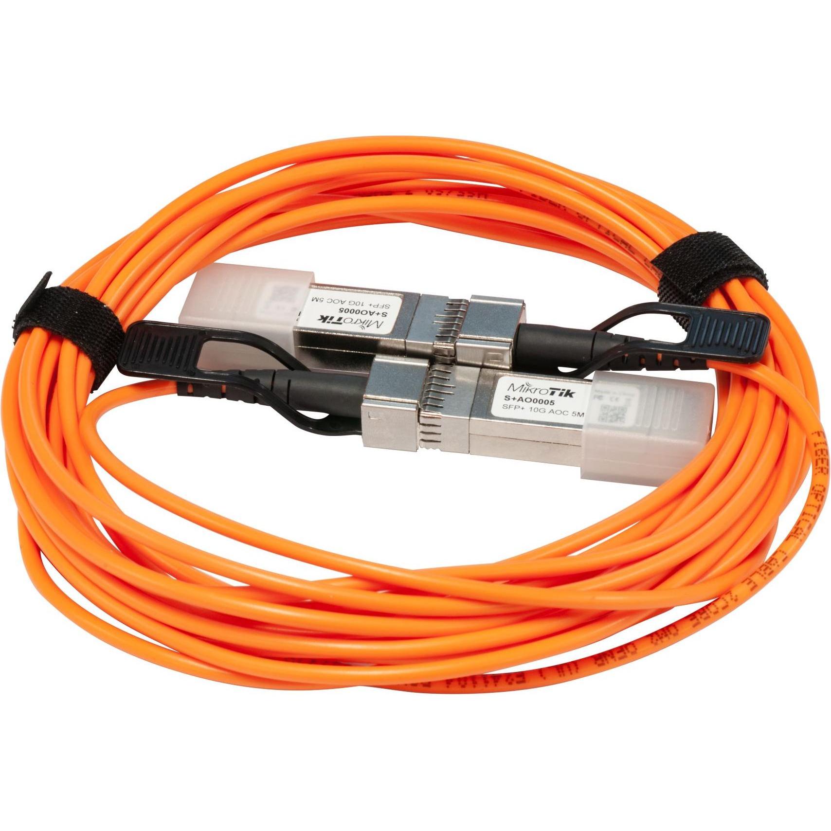 MikroTik S+AO0005 cavo in fibra ottica SFP+ Arancione (5 m), Cavo di rete
