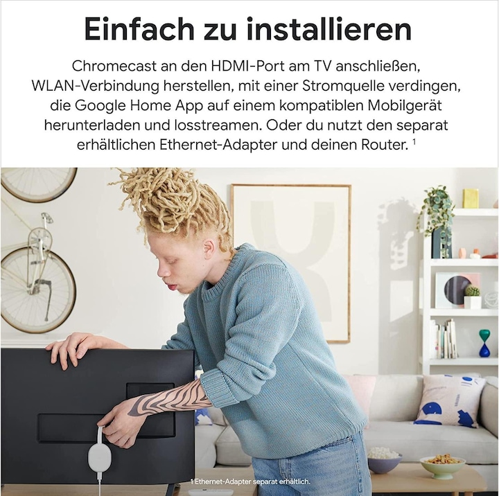 Immagine prodotto Google Chromecast mit TV HD (Android Go)