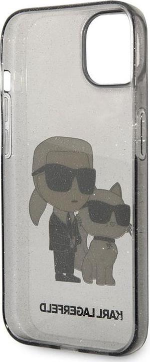 Actual product image Karl Lagerfeld KLHCP14MHNKCTGK iPhone 14 Plus 6.7" czarny/black hardcase Gliter Karl&Choupette (Apple iPhone 14 Plus)
