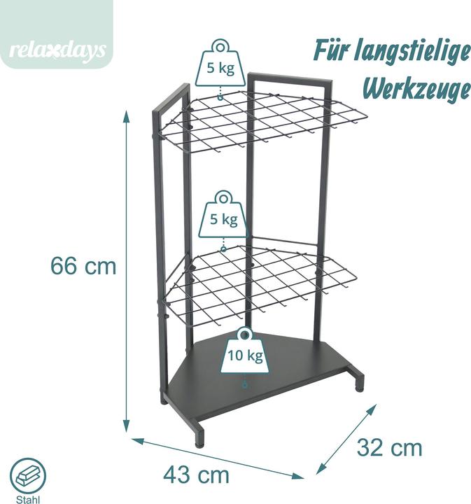 Produktbild Relaxdays Gartengeräteständer