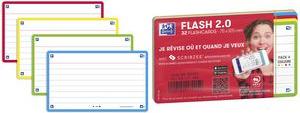 Produktbild Oxford Fiches bristol FLASH 2.0, A7, bord de couleur (A7, 250 g/m², 32 x)