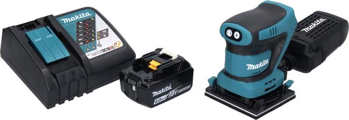 Produktbild Makita DBO 480 RG1 Akku Schwingschleifer 18 V 112 x 102 mm + 1x Akku 6,0 Ah + Ladegerät (Schwingschleifer)