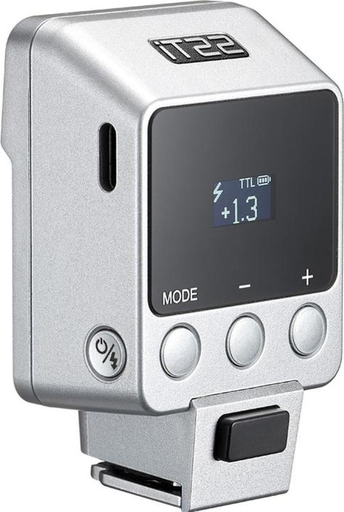 Actual product image Godox iT22 C silver - TTL Mini Flash for Canon silver (Flash unit battery)