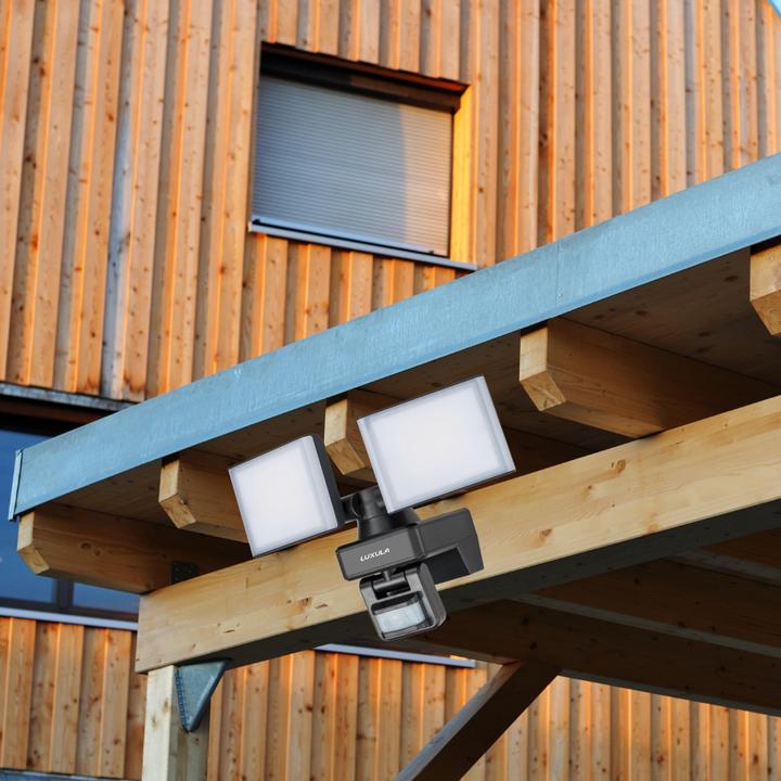 Produktbild Luxula LED-Fluter LX400192, mit BM, 2-köpfig, 2x 15 W, 3200 lm, 4000 K (3200 lm, IP54)