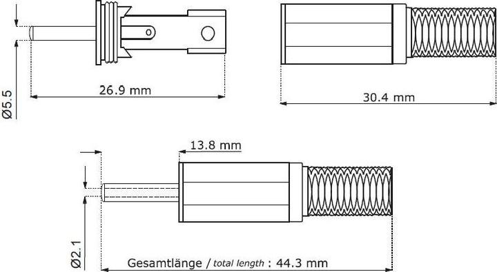Produktbild Goobay DC-Stecker mit Knickschutz