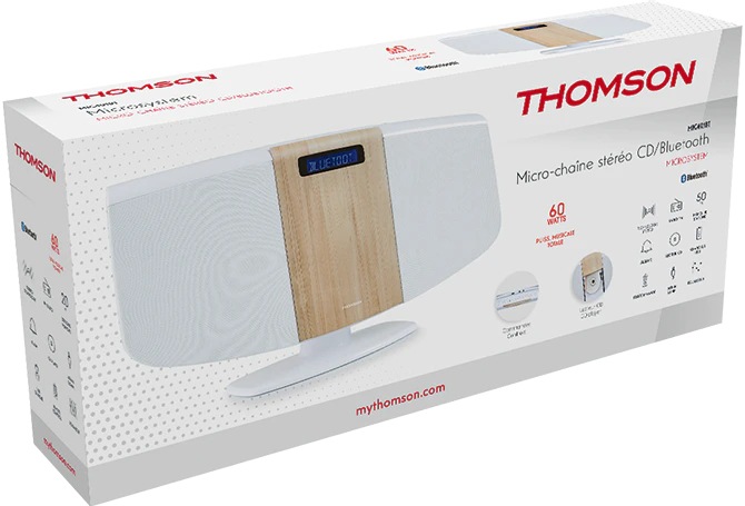 Produktbild Thomson MIC401BT Stereoanlage BT weiss (CD Player, Bluetooth, 1x 10 W)