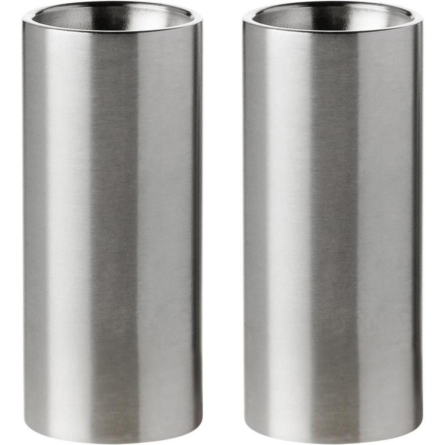 Stelton Salz und Pfefferstreuer (2erSet), Pfeffermühle + Salzmühle, Silber