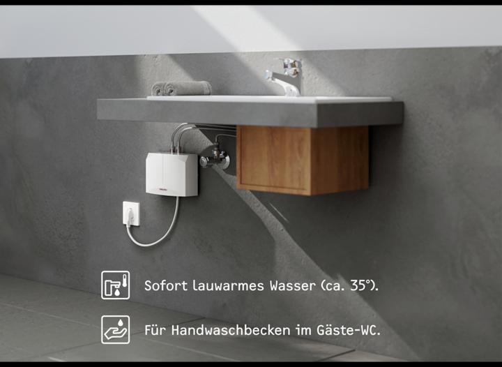 Actual product image Stiebel Eltron DEM 3 Electronic mini instantaneous water heater for hand basin only, 3.5 kW, with plug, VDE