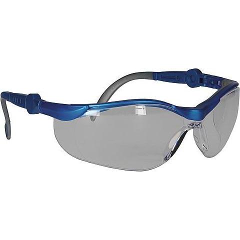 Schmerler, Schutzbrille + Gesichtsschutz, GmbH & Co. KG Brille 620 blau/grau farblos PC 2 mm kratzfest+antifog