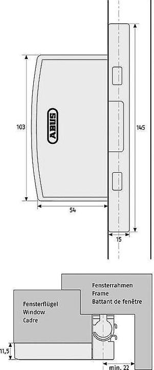 Produktbild Abus FAS97 - Braun - 1 Stück(e) - 49 mm - 145 mm - 538 g