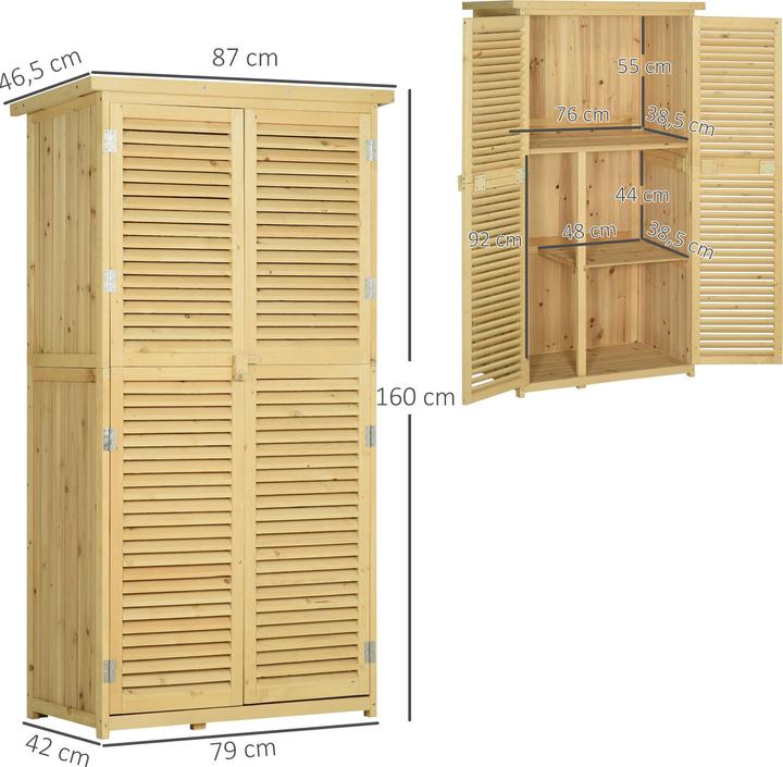 Immagine prodotto Outsunny Capanno degli attrezzi con 4 scomparti