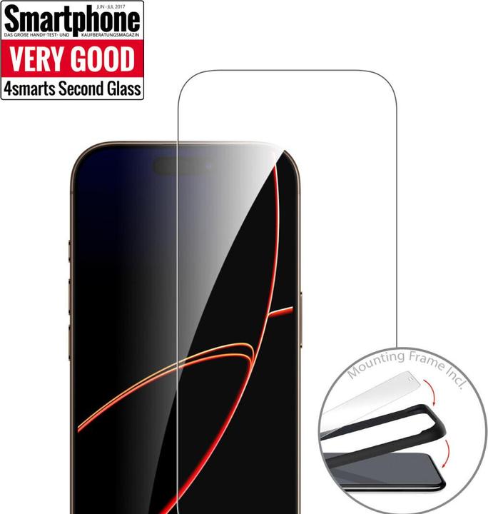 Produktbild 4smarts Second Glass, Apple, iPhone 17 Pro, Transparent, 1 Stück(e) (1 Stück, Apple iPhone 17 Pro)